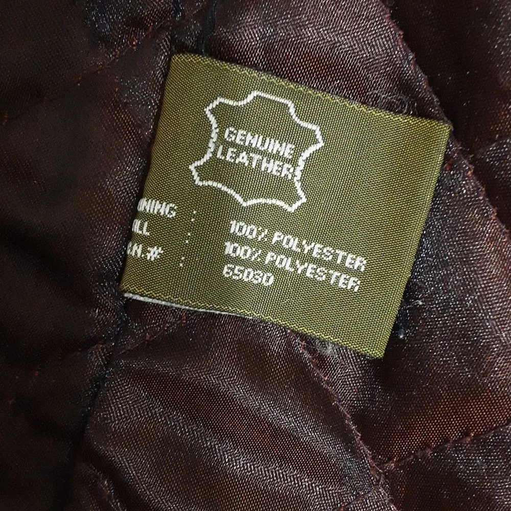 Vintage Boston Outfitters leather jacket barn coat men XL black y2k grandpa
